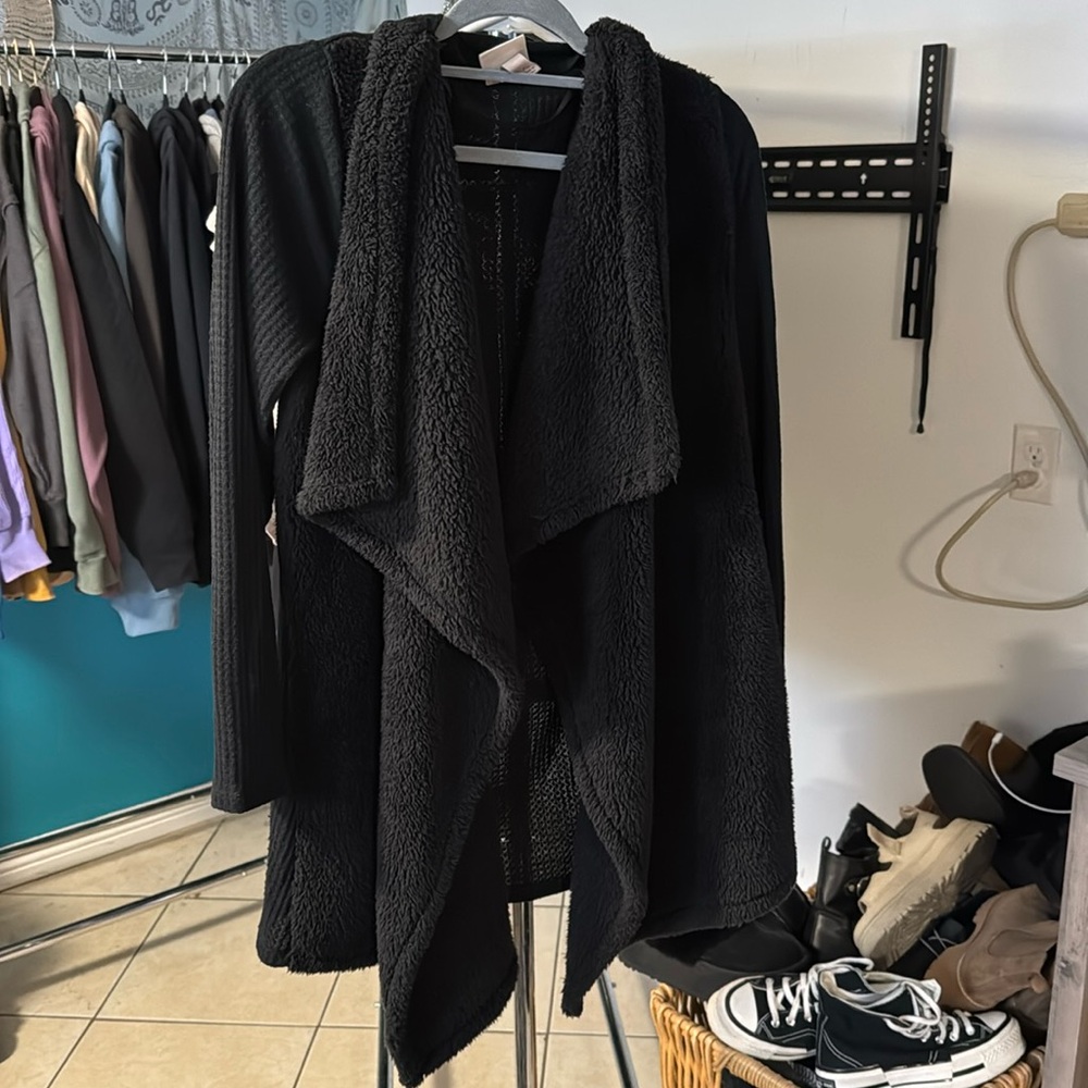 Black cardigan